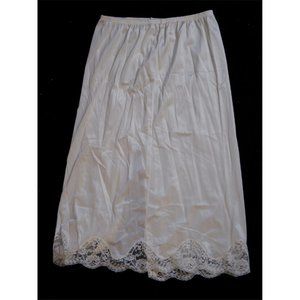 Vintage cream slip skirt